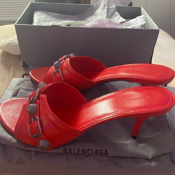 Red Balenciaga Cagole Mules size 40 - Picture 1 of 5